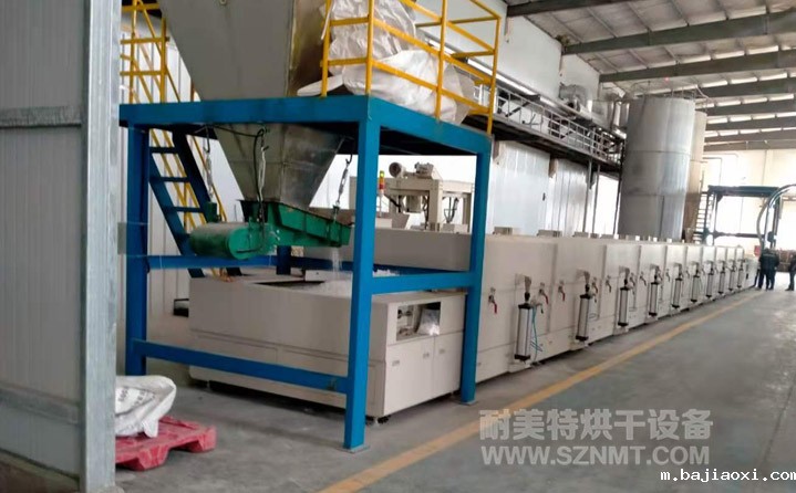 450度高温烤电池粉末水份烘干隧道式烘干炉